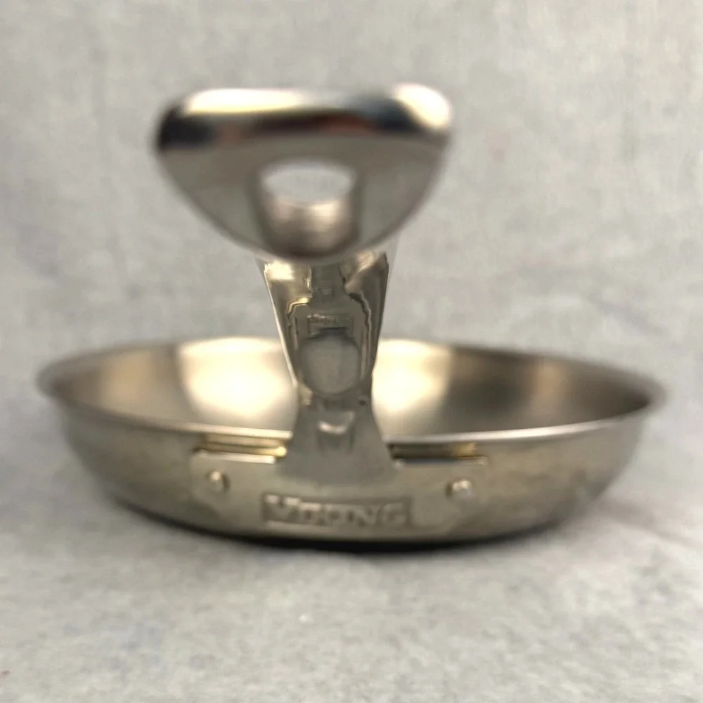 Viking Fry Pan 10in Silver Stainless Steel 3-Ply Aluminum Core 40011-3010